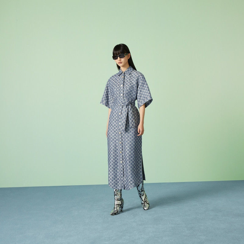 GG linen jacquard dress 5