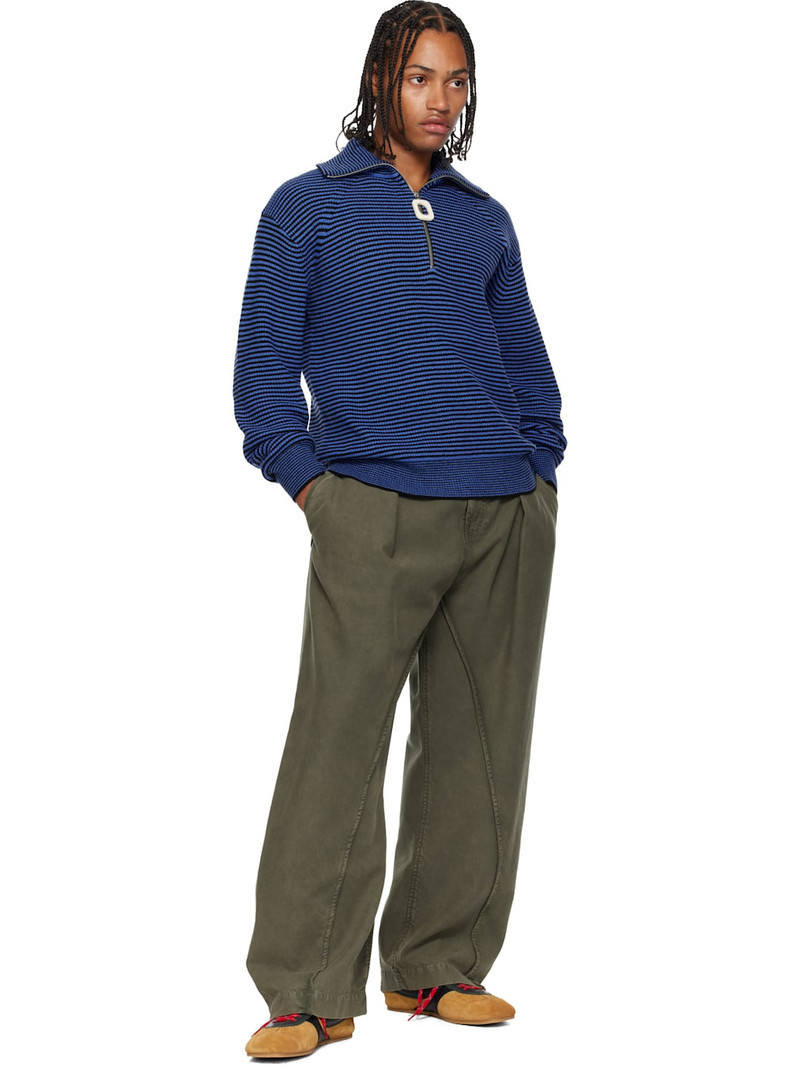 JW Anderson Khaki Twisted Seam Trousers outlook