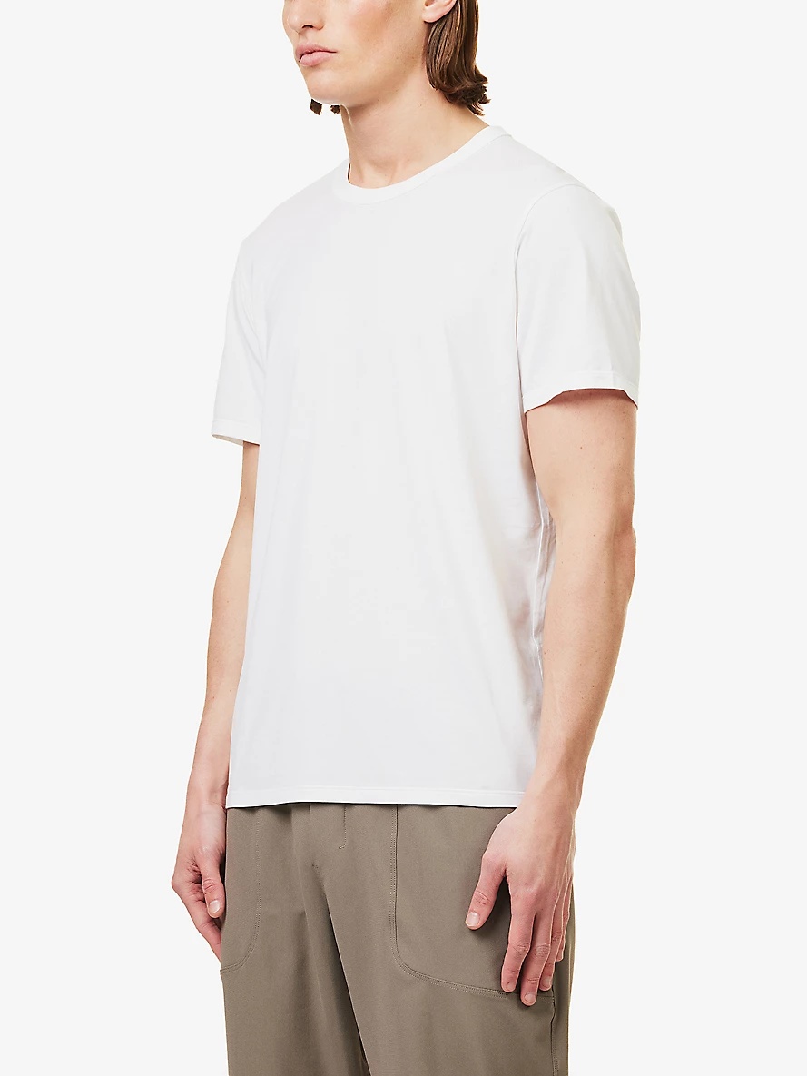 Fundamental rubberised-logo stretch-woven T-shirt - 3