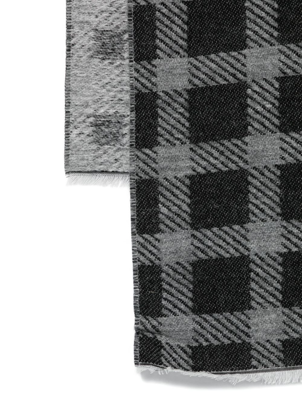 check-pattern logo scarf - 2