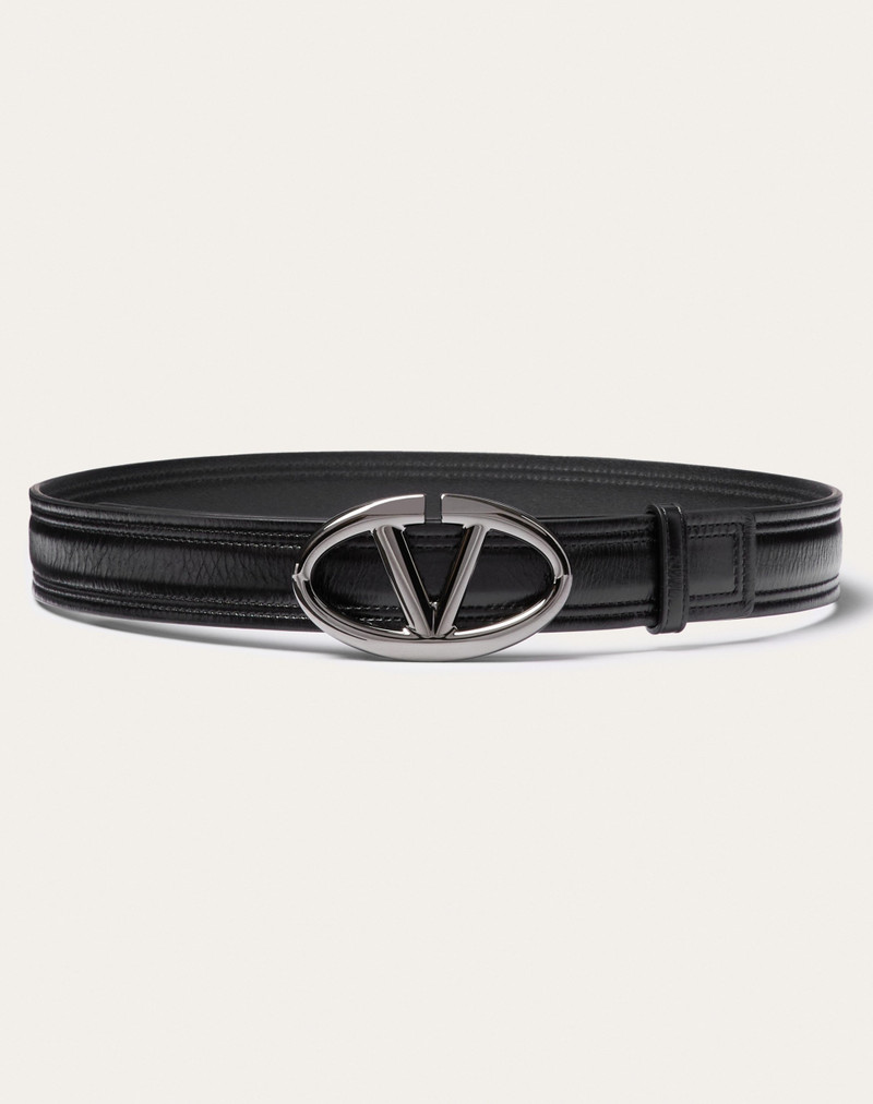 THE BOLD EDITION VLOGO SHINY CALFSKIN BELT 30 MM 1
