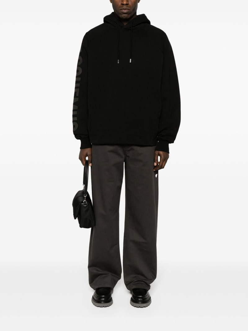 JACQUEMUS Typo cotton hoodie outlook