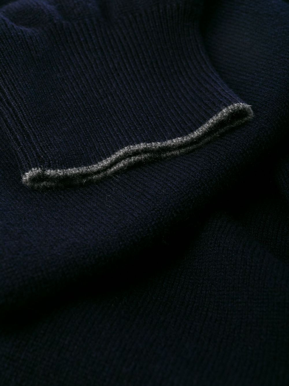 cashmere half zip sweater - 4