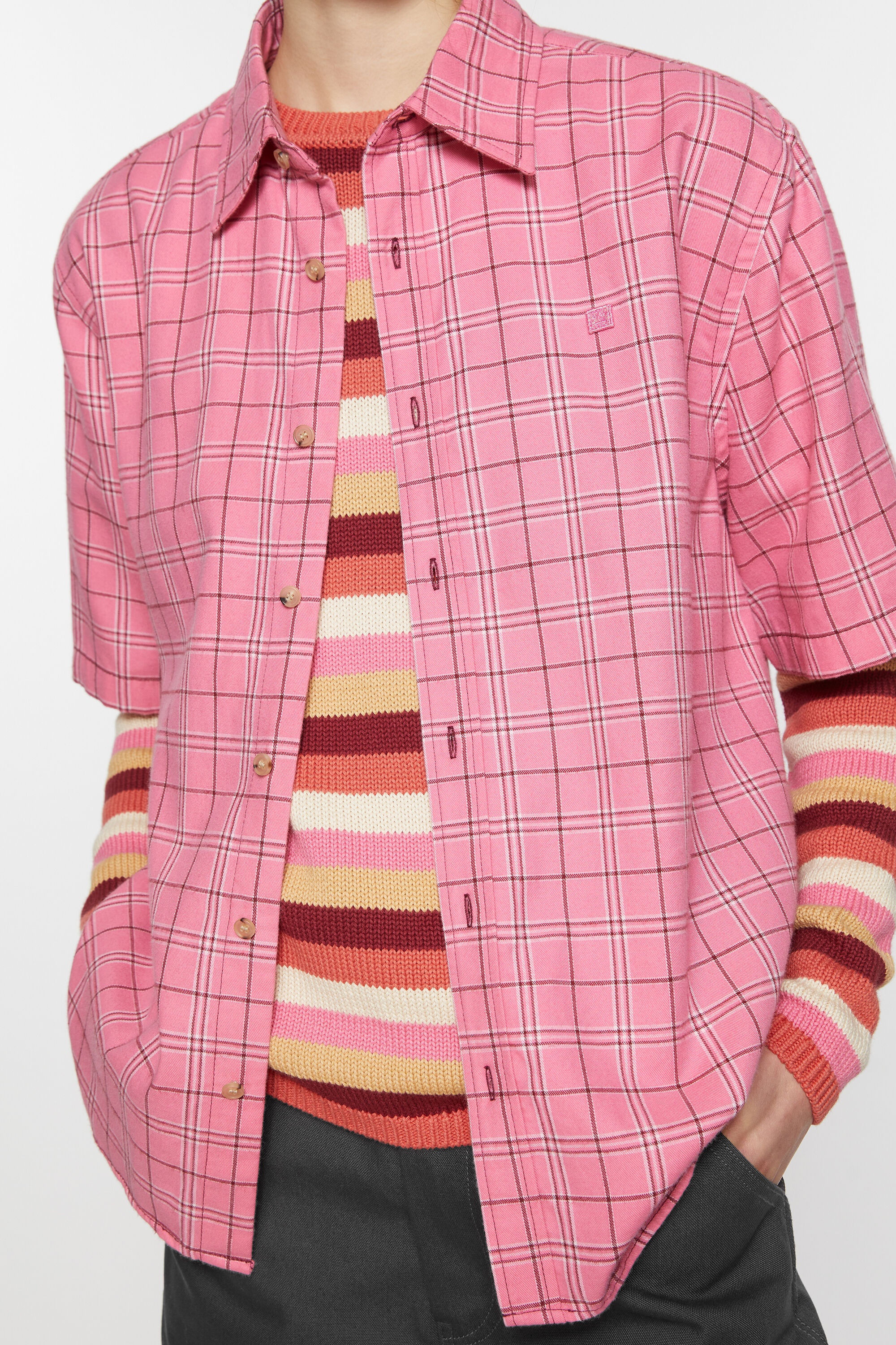 Button-up shirt - Tango pink - 4