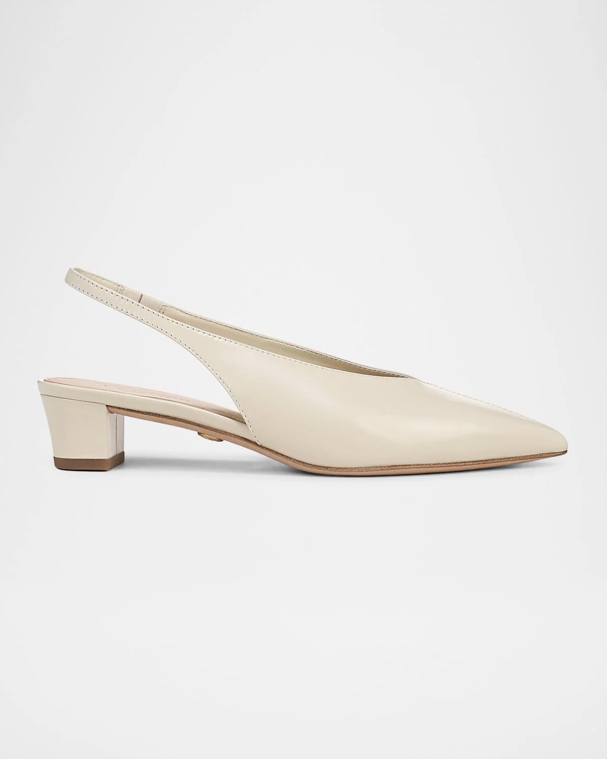 40mm Pamela Leather Slingback Pumps - 1