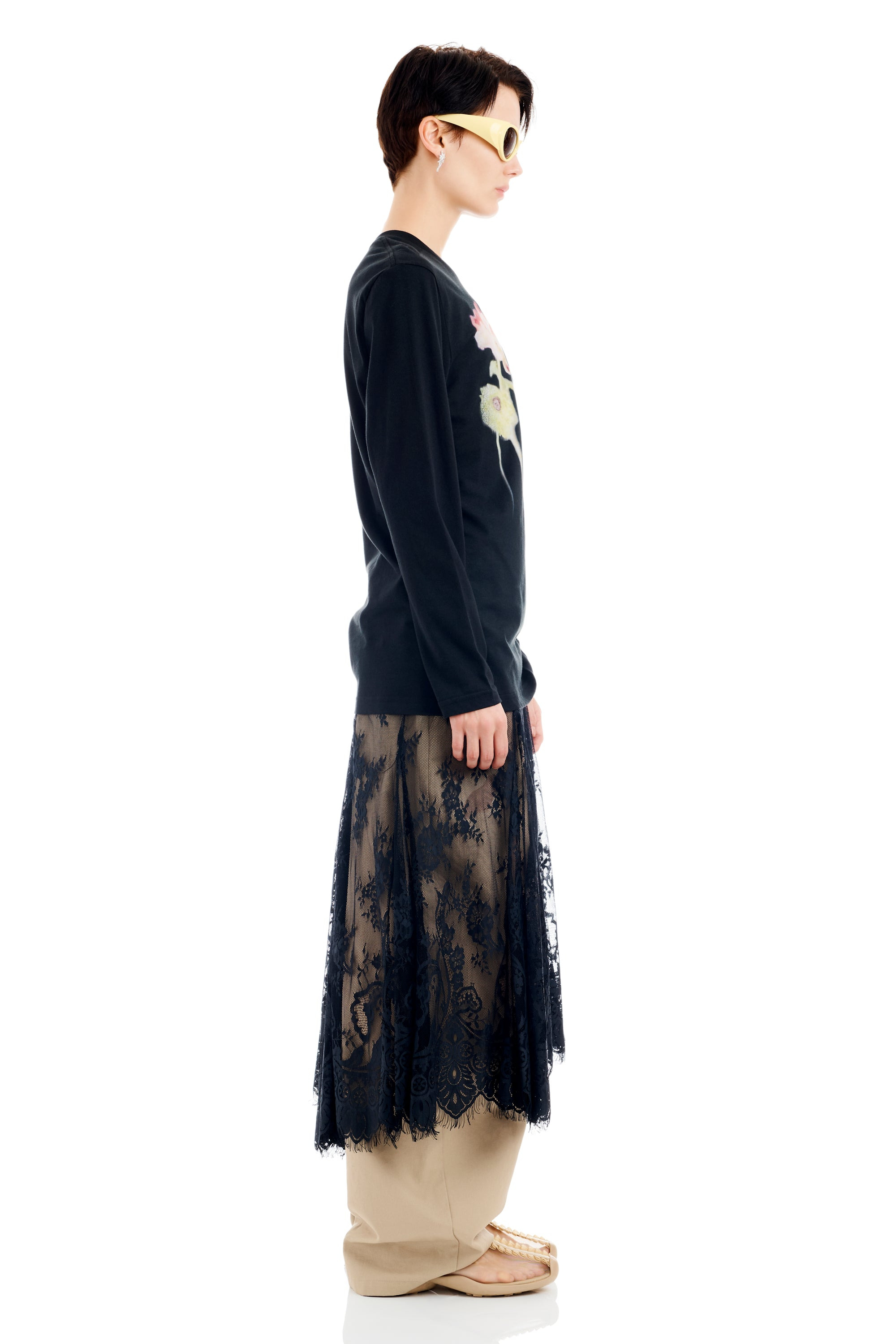 BLACK FLOWER DRIP TOSH L/S TEE - 4