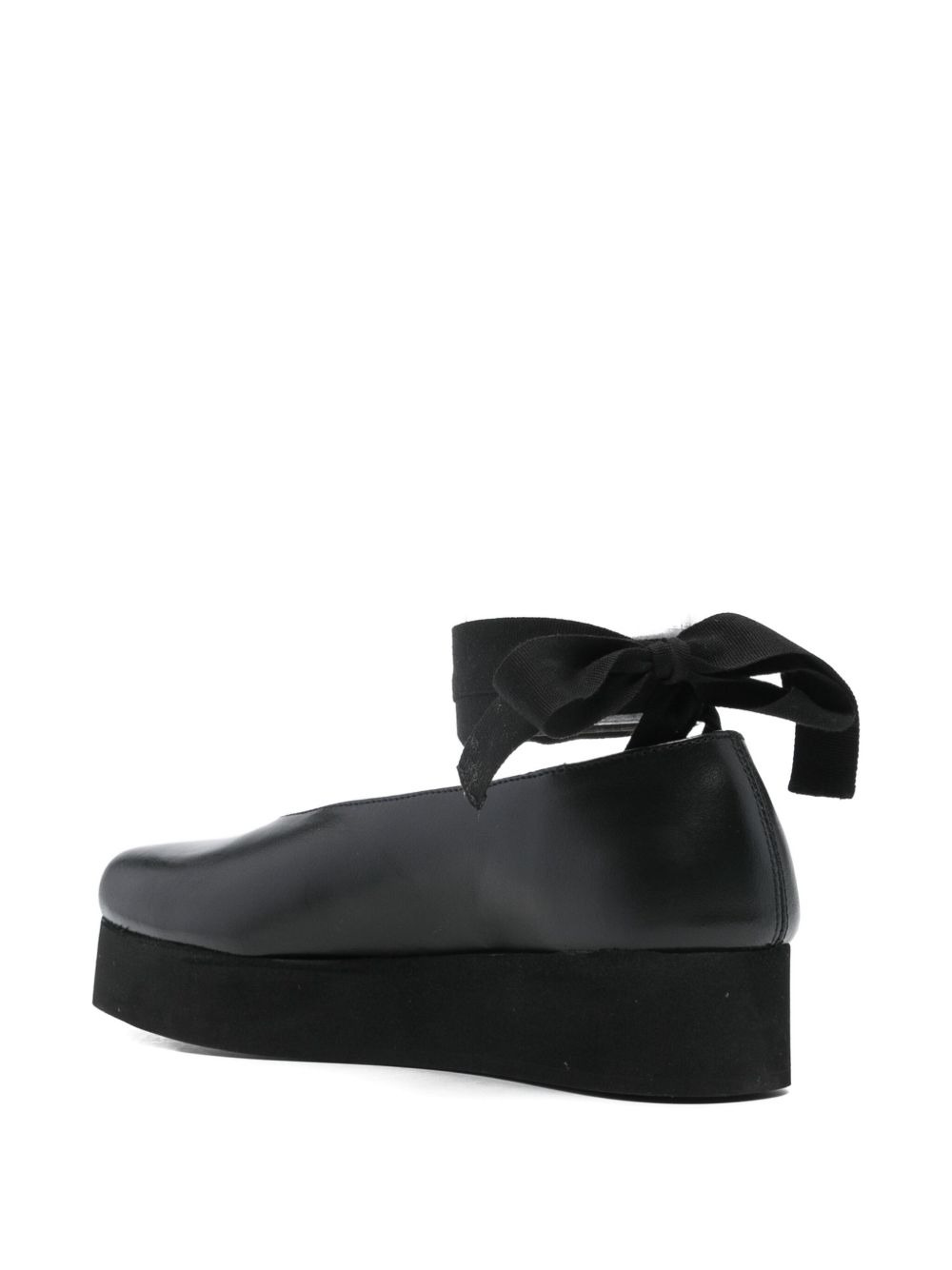 ribbon-bow platform ballet flats - 3