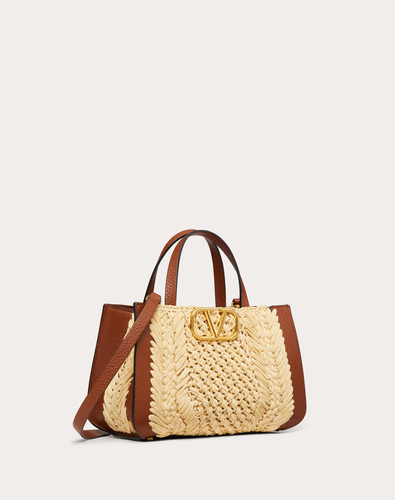 VLOGO 시그니처 RAFFIA SMALL HANDBAG 3