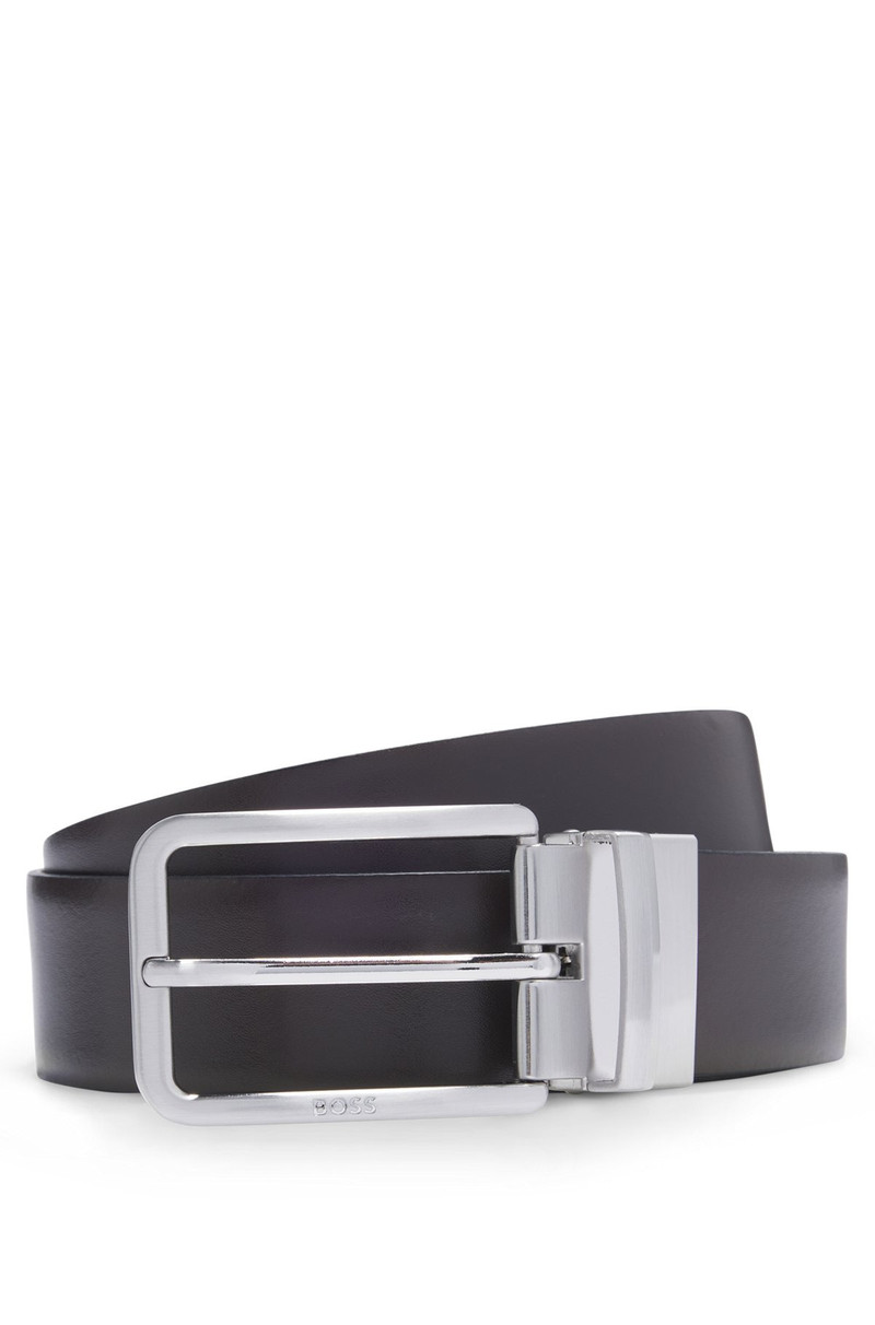 REVERSIBLE BELT IN GRAINED AND PLAIN LEATHER 1