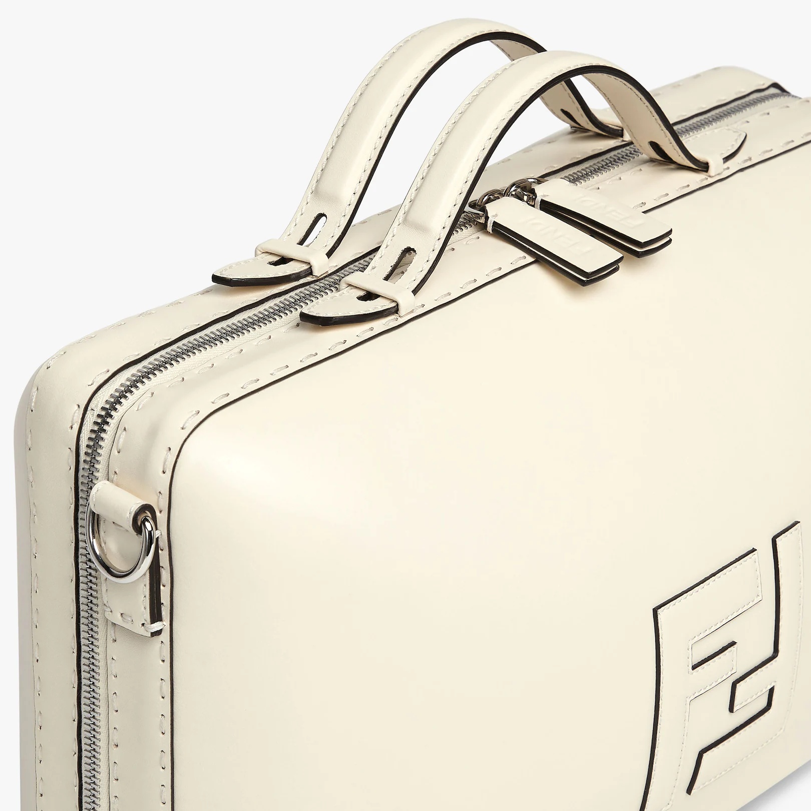 Black leather suitcase - 4