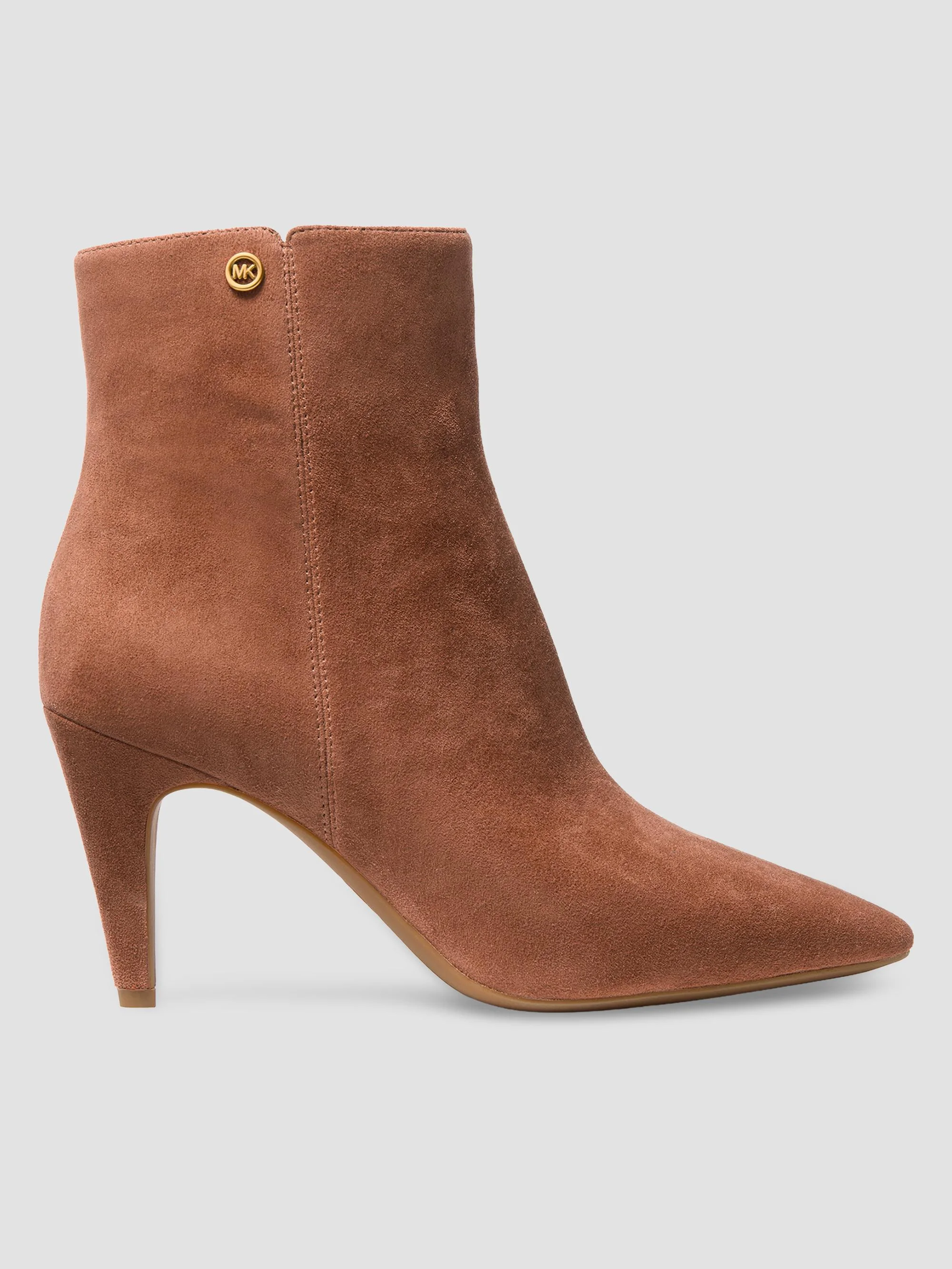 Women's Daniela 76MM Suede Booties - Luggage - 1