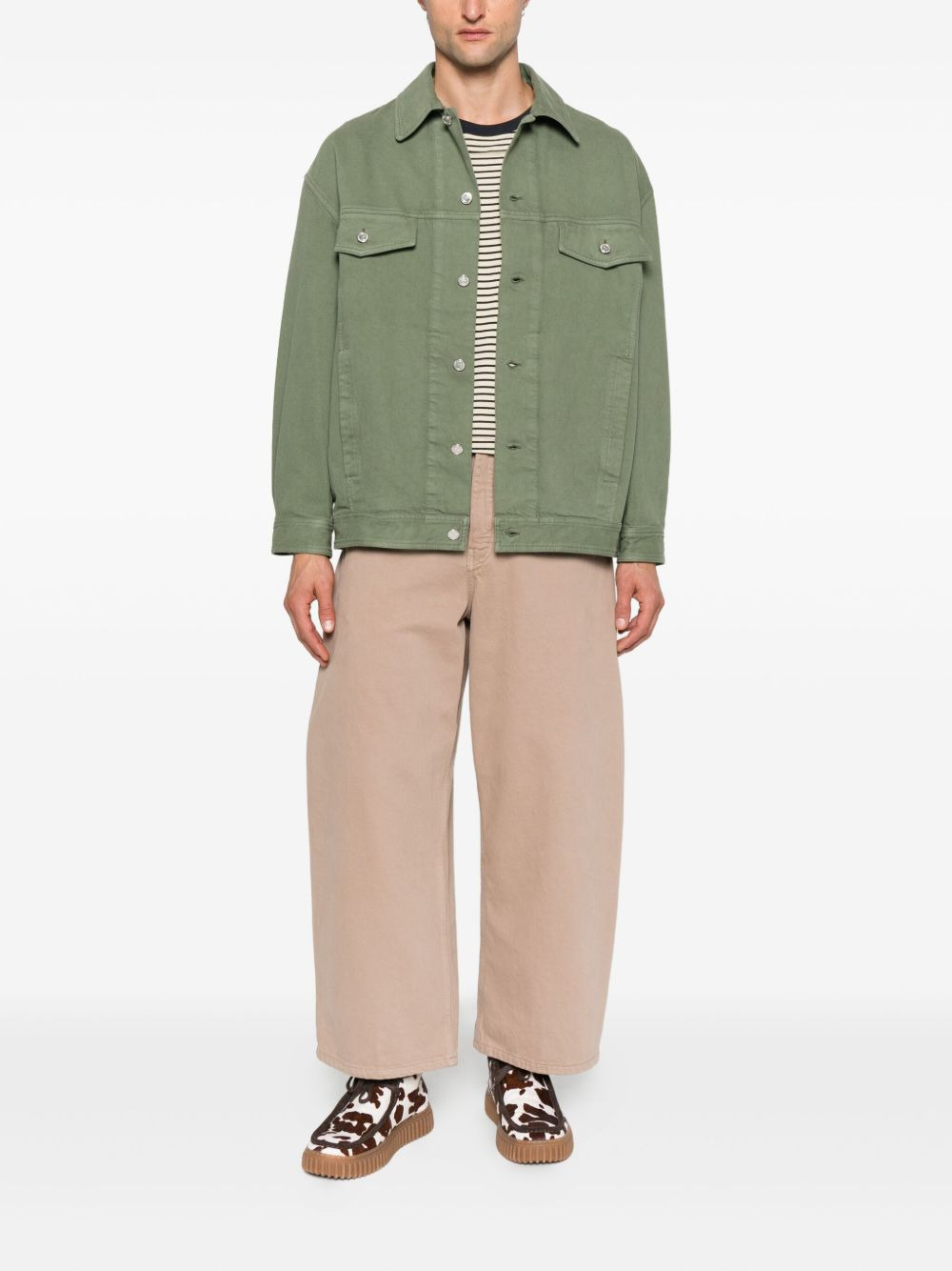 button-fastening flap-pocket jacket - 2