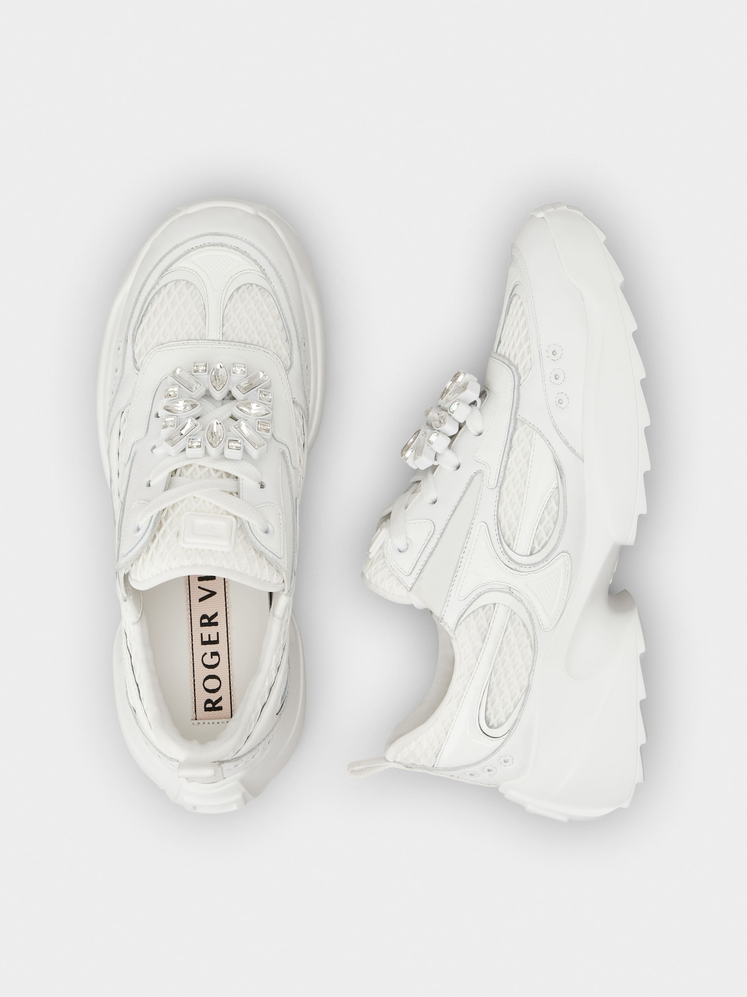 Viv' on the Run Sneakers in leather and fabric - 4