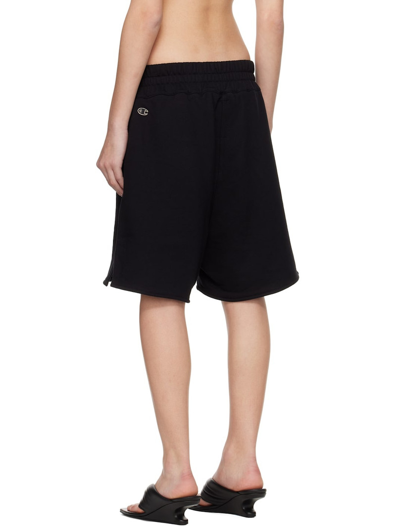 Rick Owens Black Champion Edition French Terry Shorts outlook