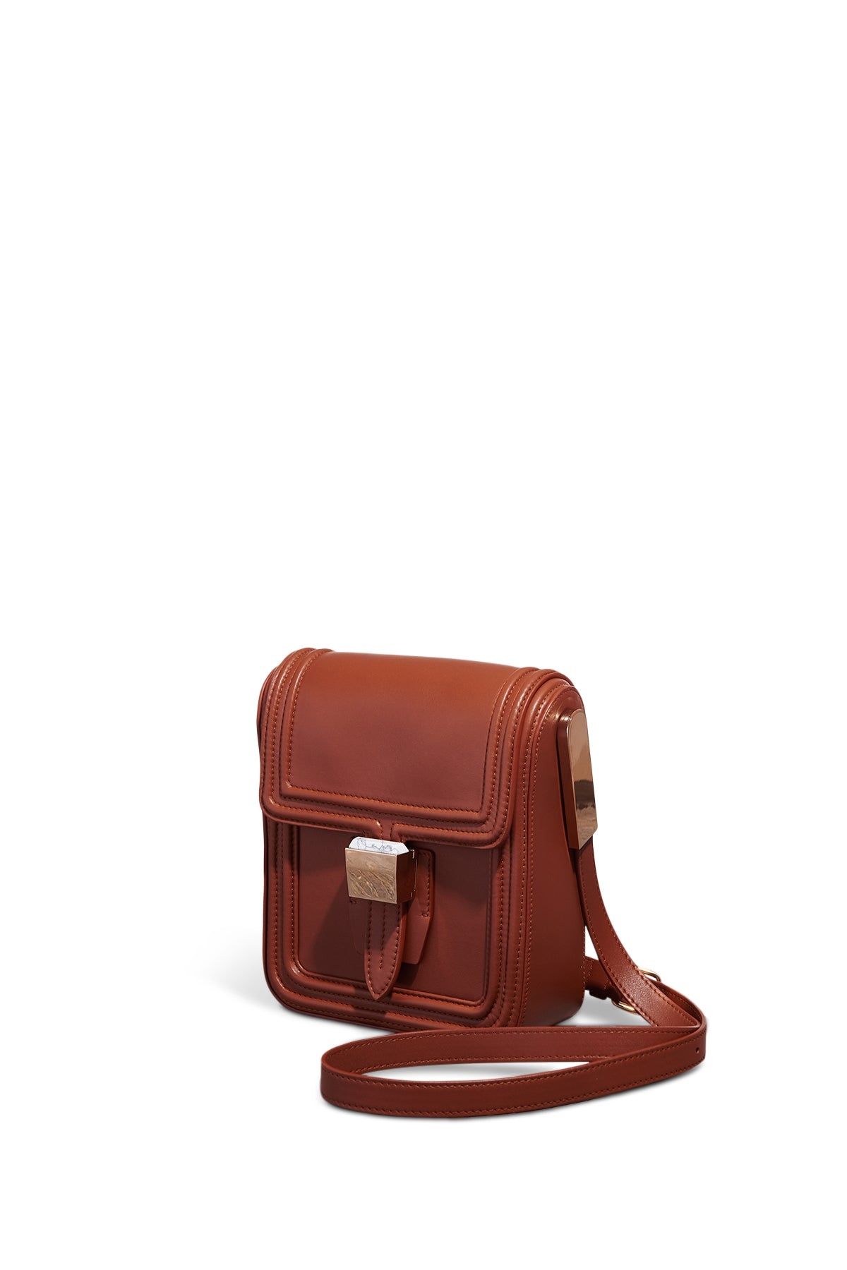 Marvelle Crossbody Bag in Cognac Nappa Leather - 2
