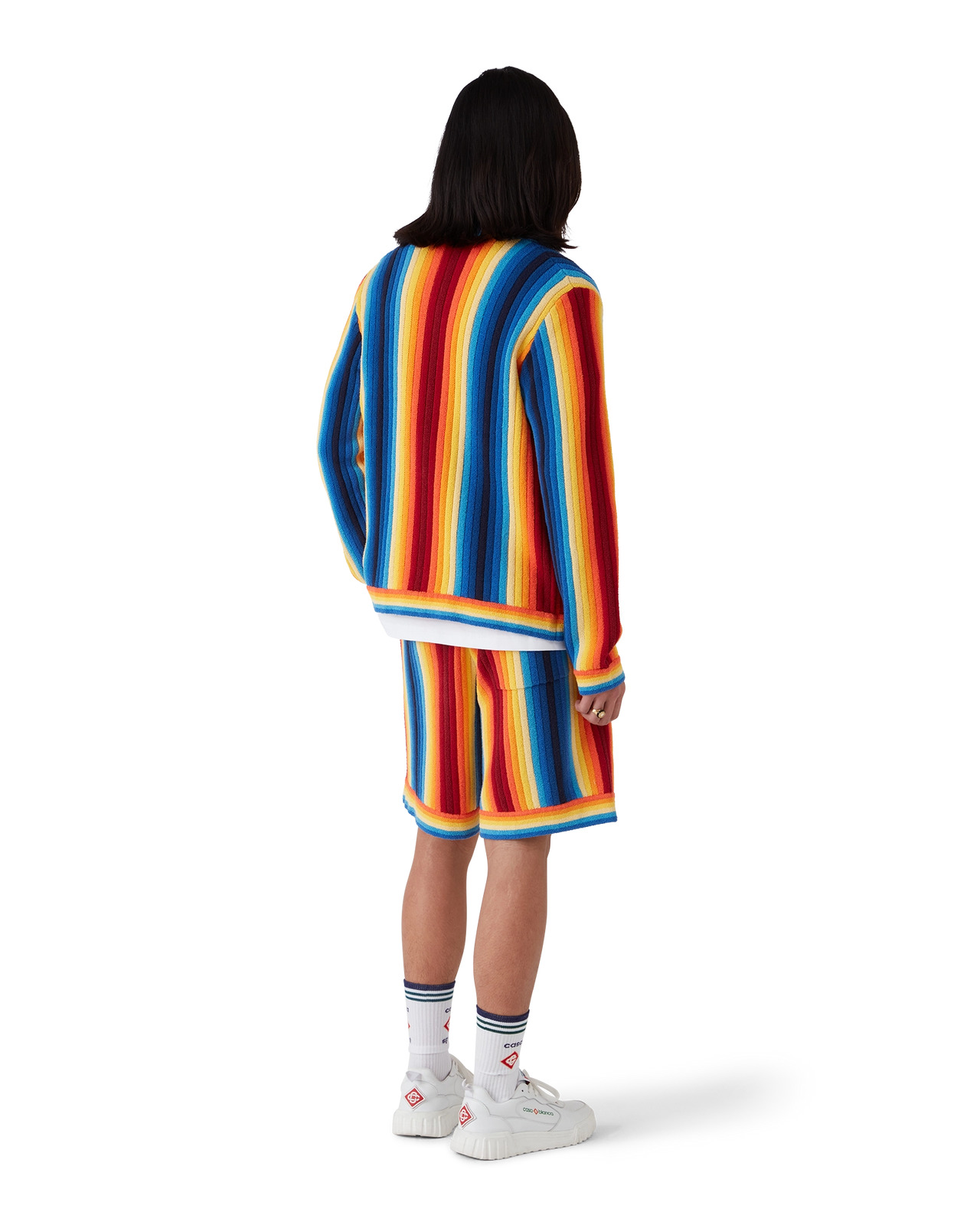 Gradient Stripe Towelling Jacket | Casablanca Paris - 3
