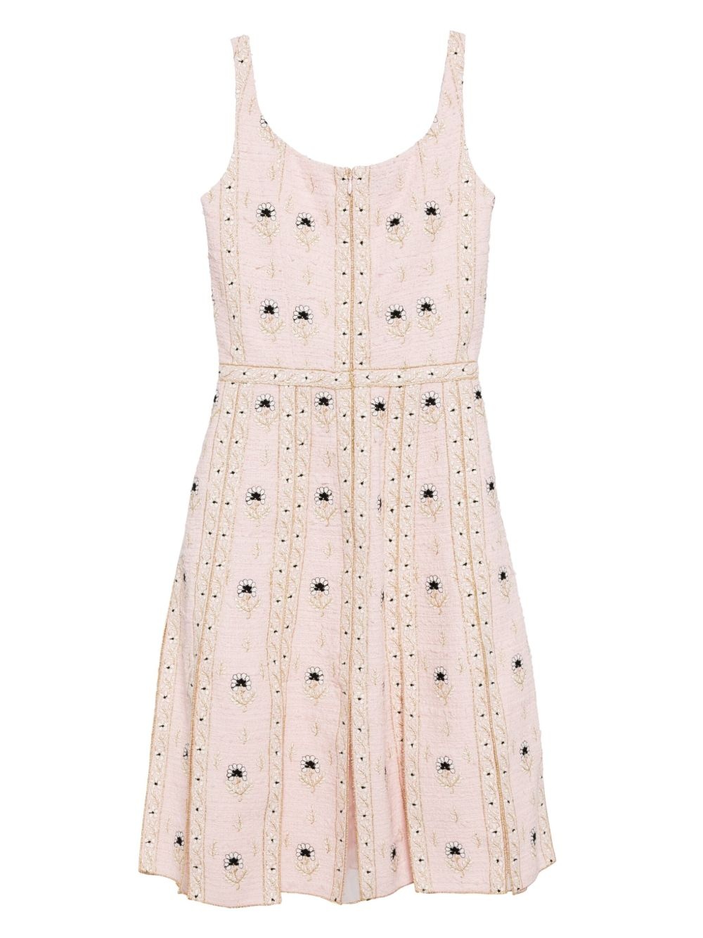 Embroidered Silk Mini Dress - 2