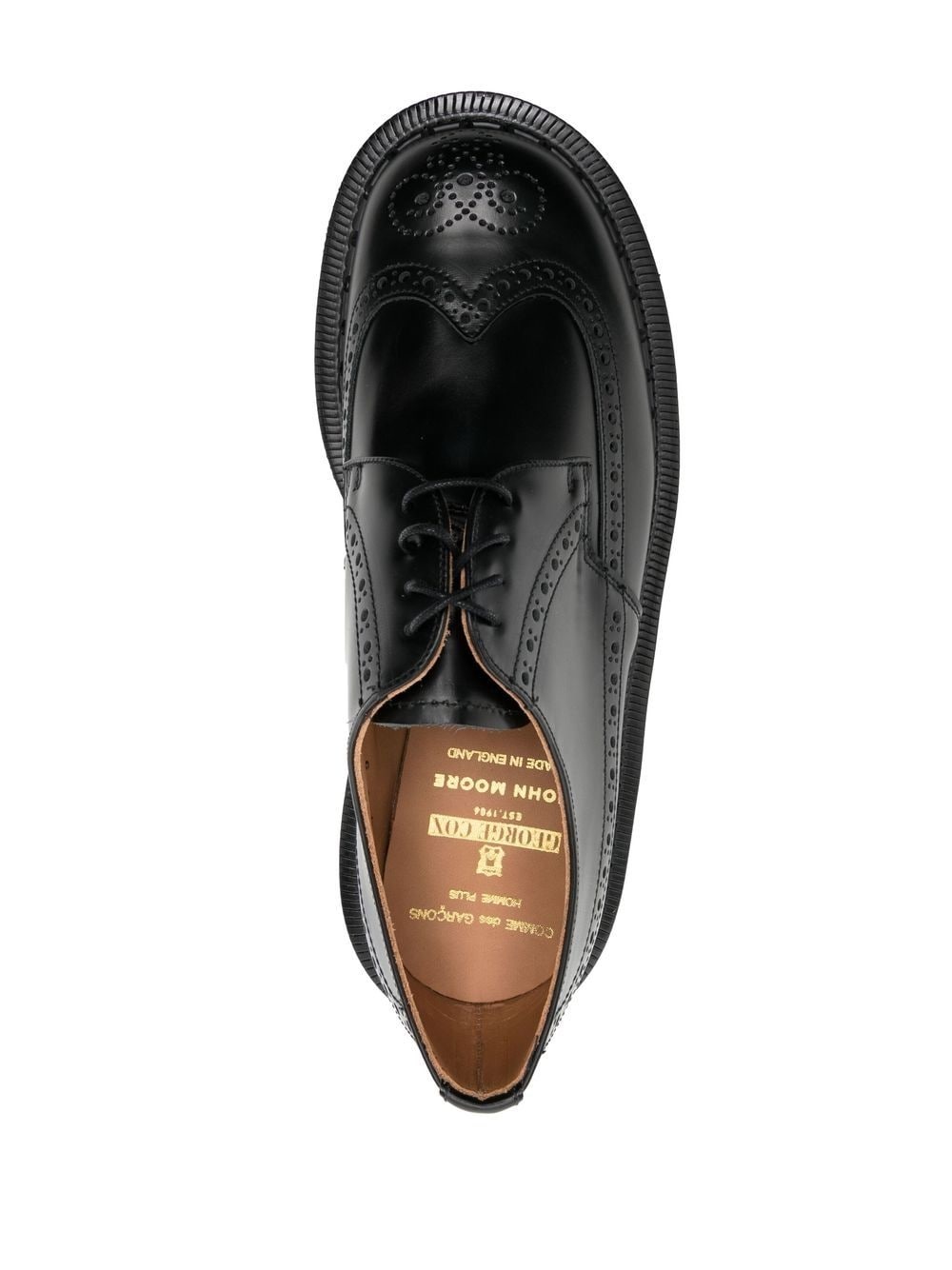 leather platform derby shoes - 4