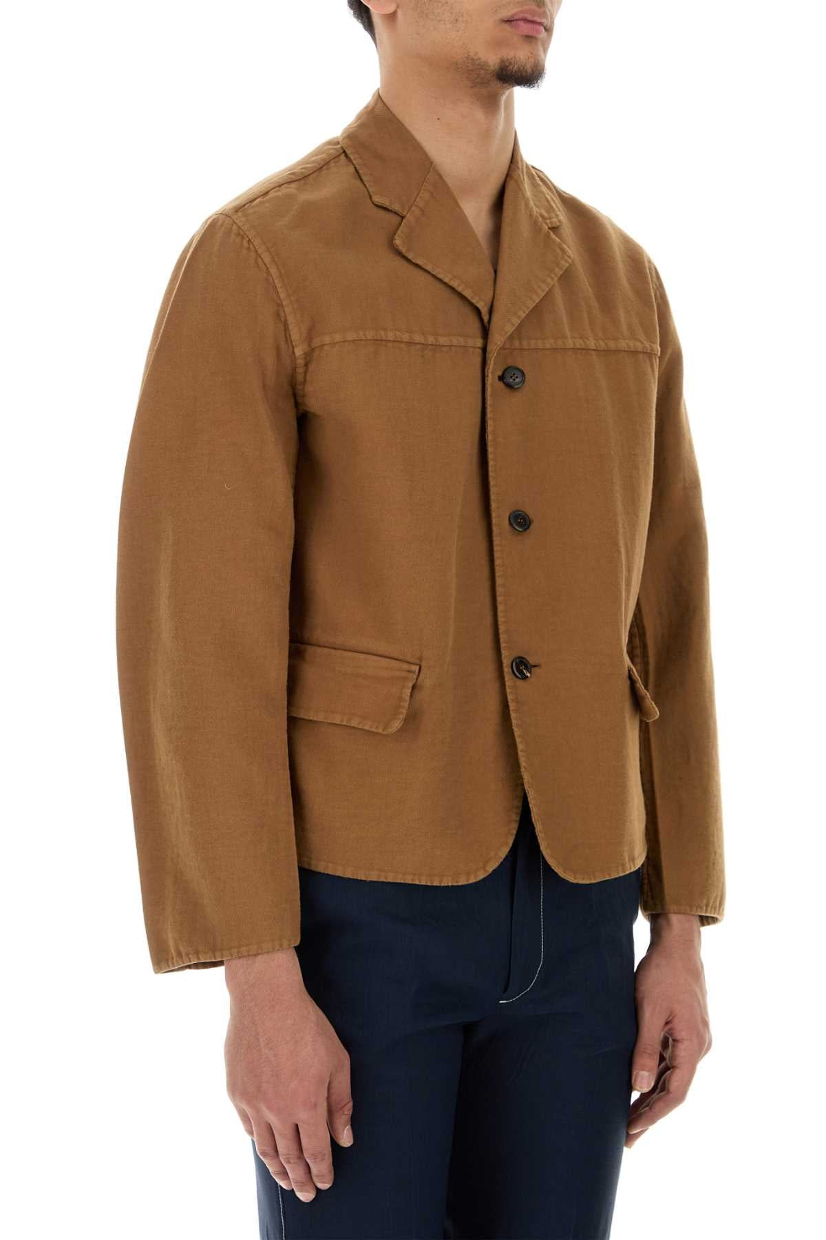 Prada Men Biscuit Cotton Blazer - 3