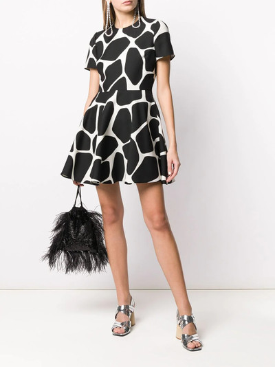 Valentino giraffe print flared mini dress outlook