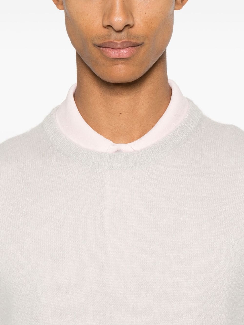 ribbed-trim sweater - 5