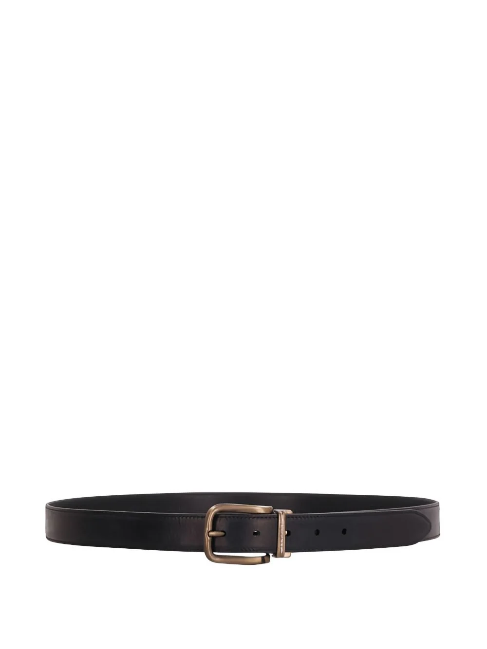 buckled leather belt - 1