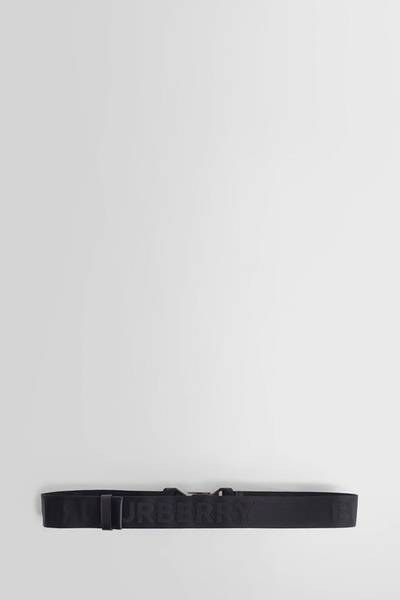 Burberry Burberry men's black monogram webbed jacquard belt outlook