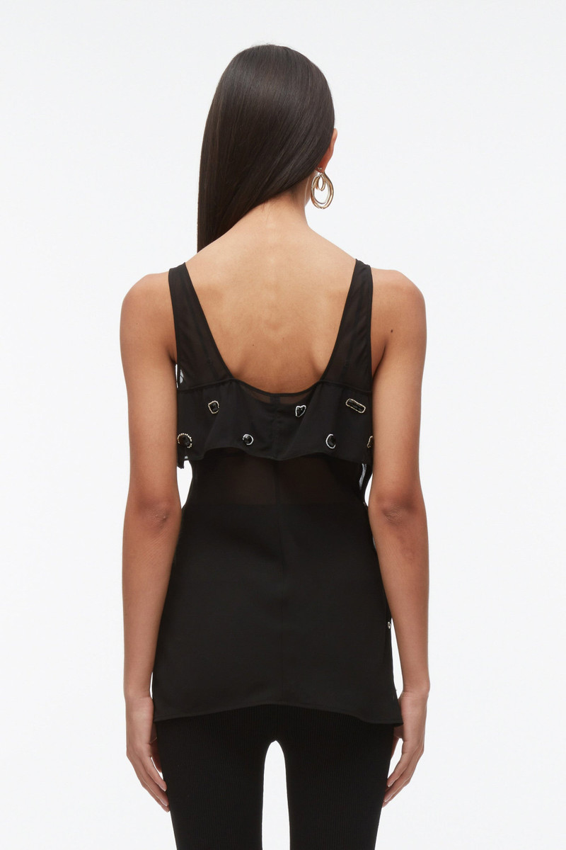 Halo Embroidered Chiffon Cami 4