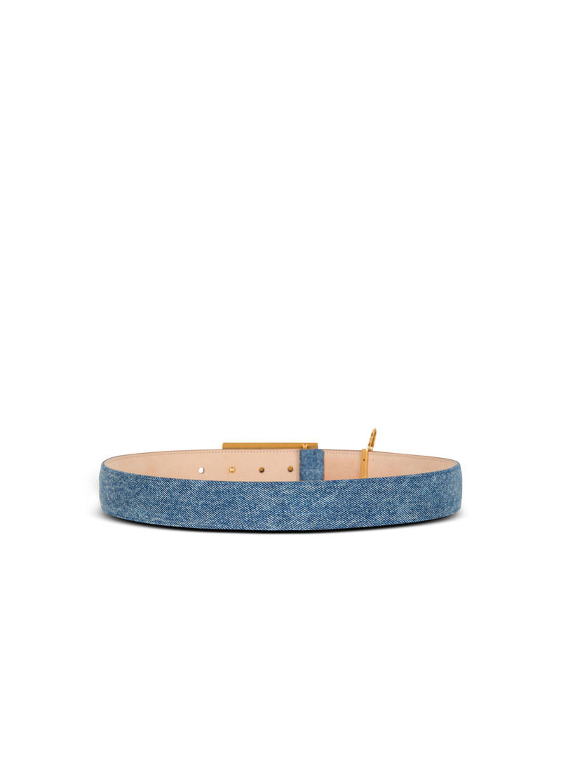 Denim belt with safety pin 3