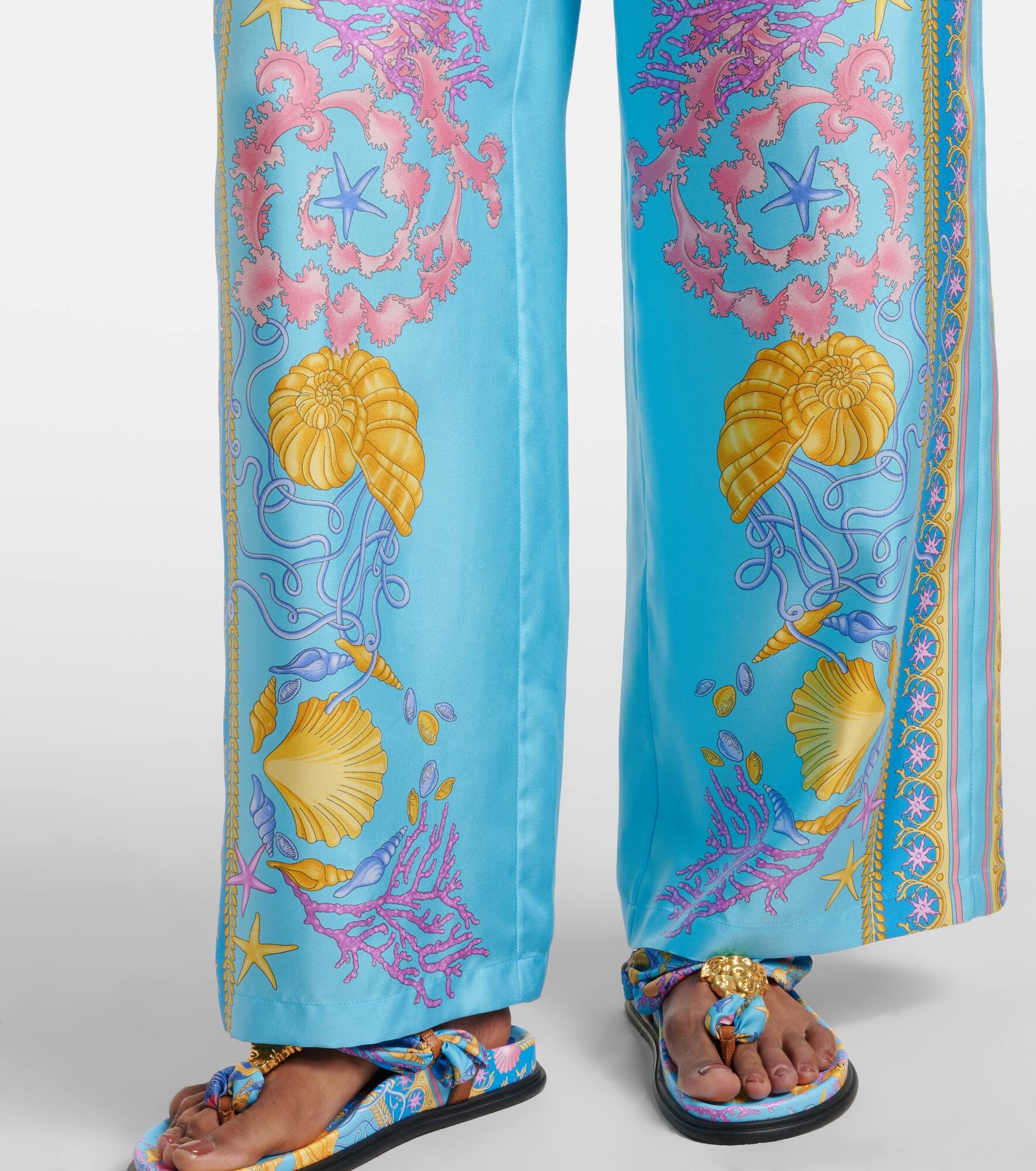 Printed wide-leg pants - 5