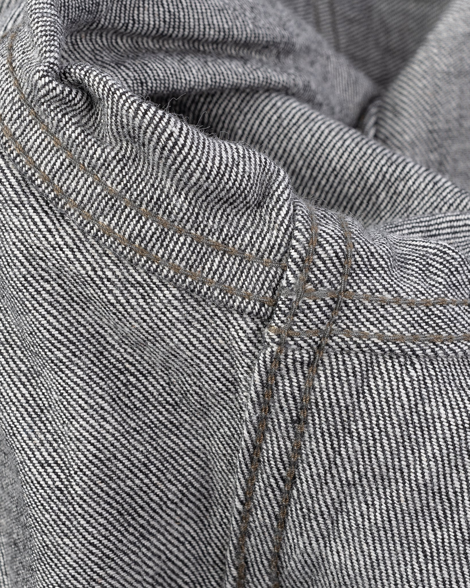 IHSH-326-BLK 12oz Selvedge Denim Work Shirt With Snaps - Black/Cream - 22