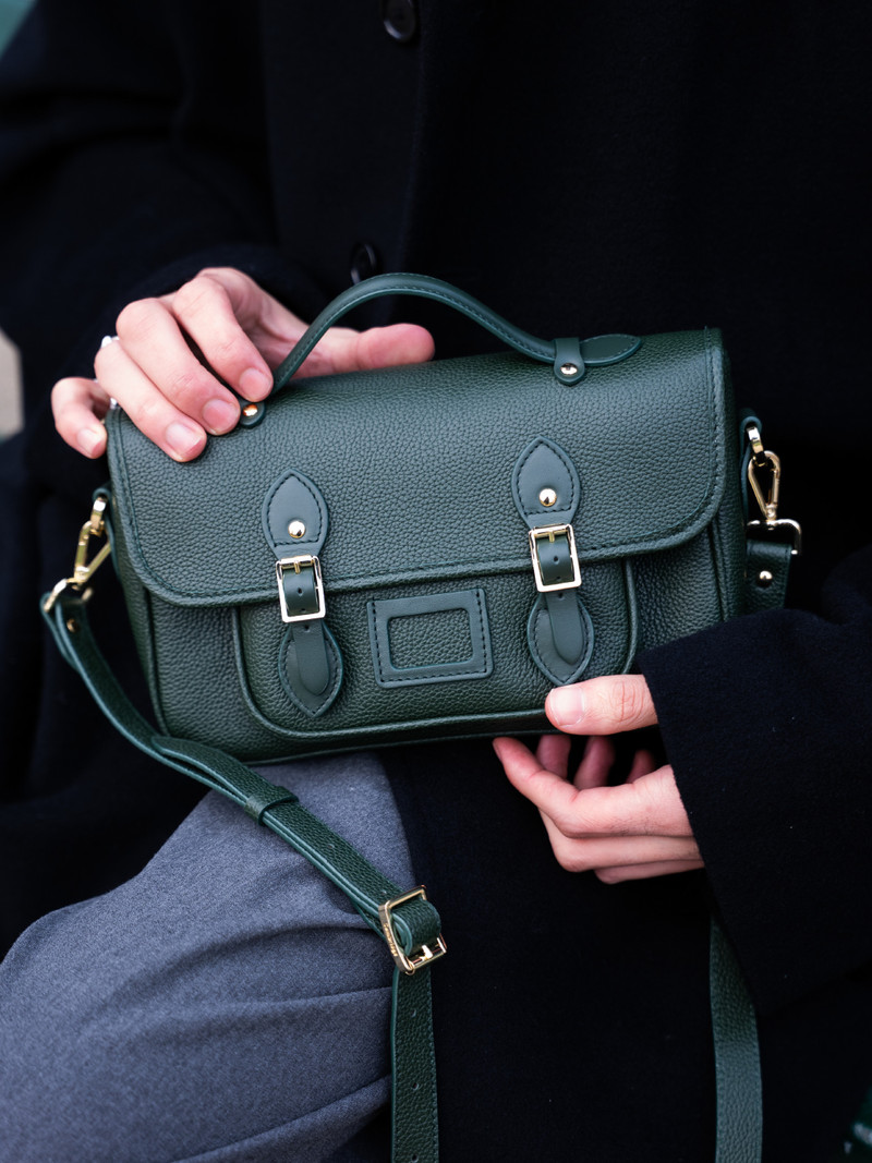 The Soft Satchel - Ivy Calf Grain 6