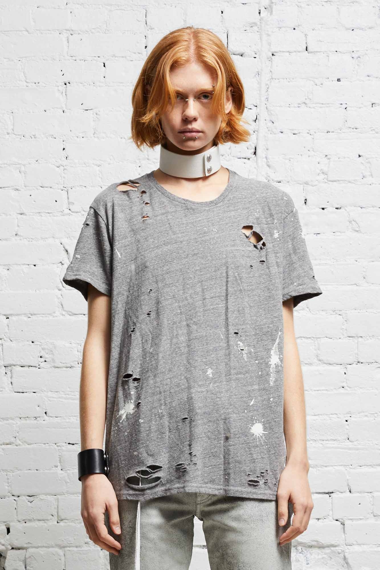 DESTROYED BOY T - HEATHER GREY - 1
