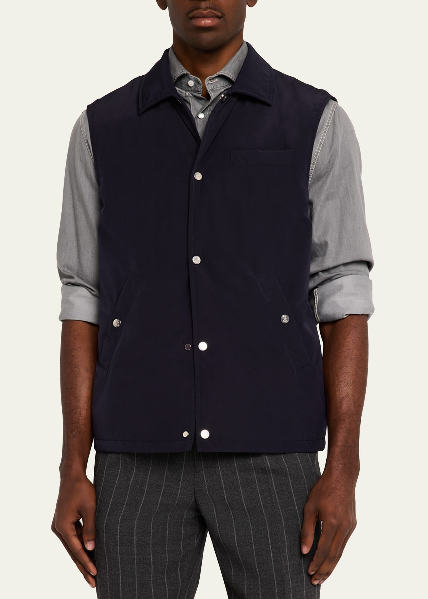 Men's Water Resistant Snap-Front Vest - 4