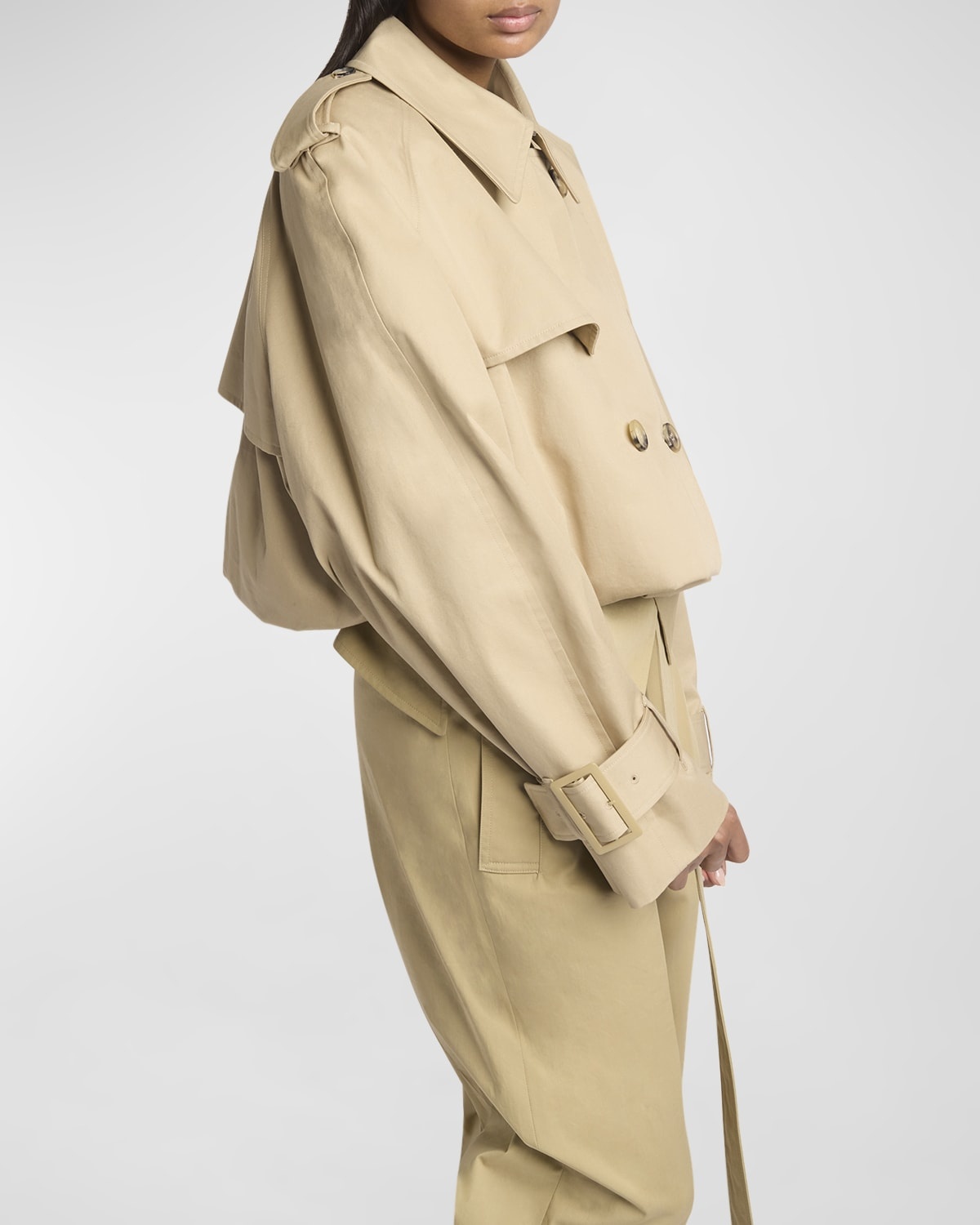 JW Anderson Cropped Double-Breasted Trench Coat