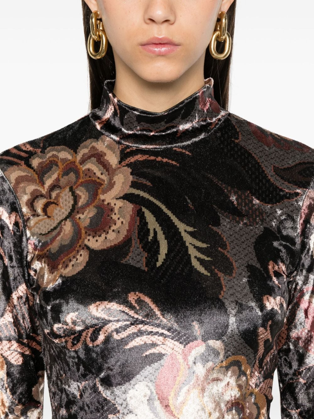 Etro Women Printed High-Neck Sweater - 4