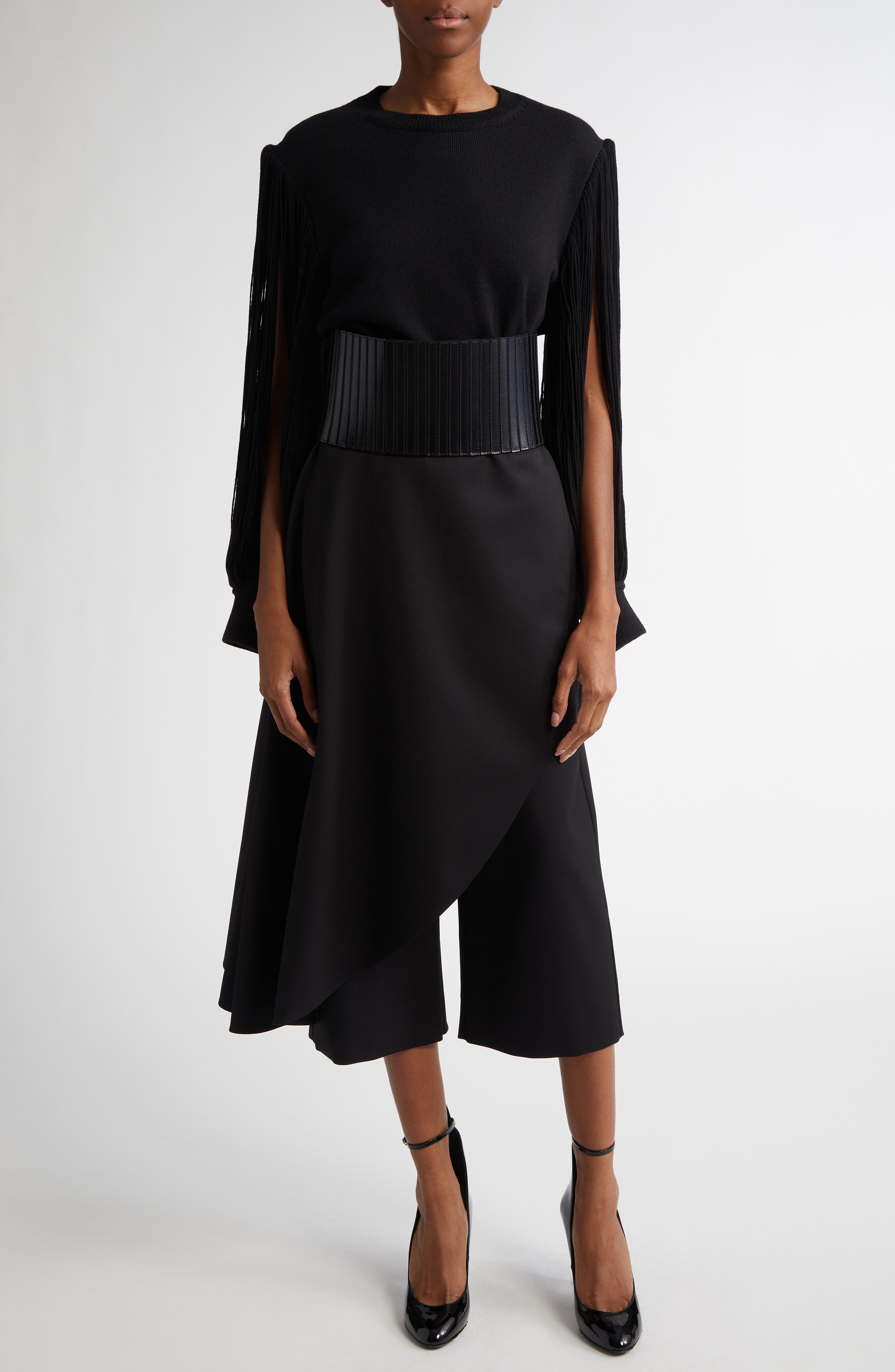 Alaïa Asymmetric Skirt Trousers in Noir Alaia at Nordstrom - 2