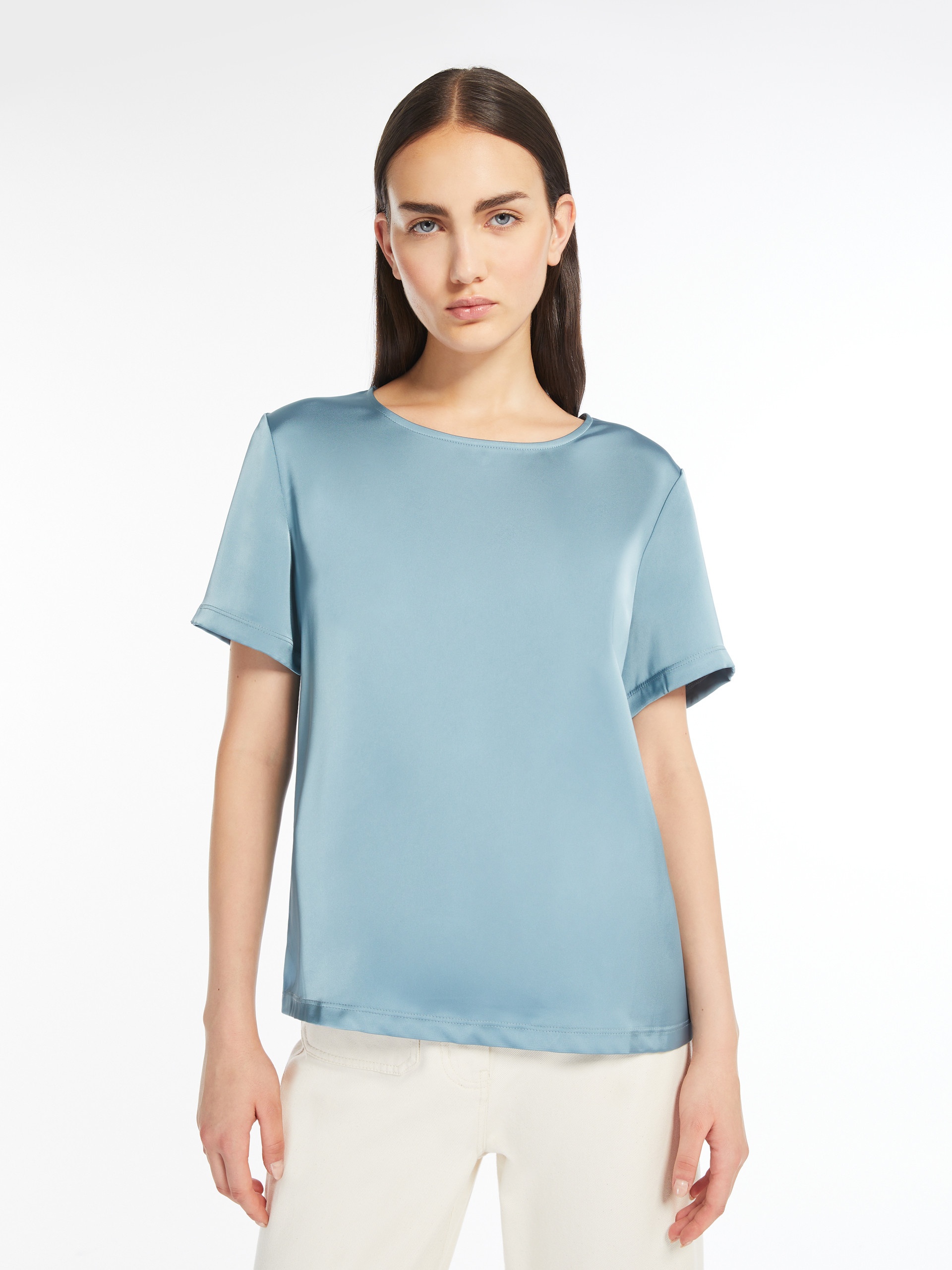 GILBERT Satin and jersey T-shirt - 5