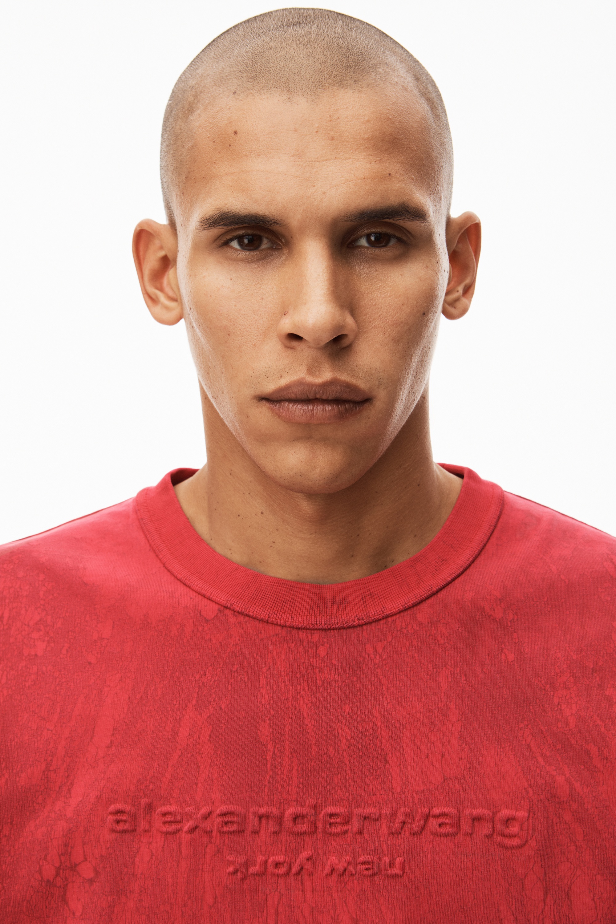 PLASTER DYED LOGO TEE IN COMPACT JERSEY - 5