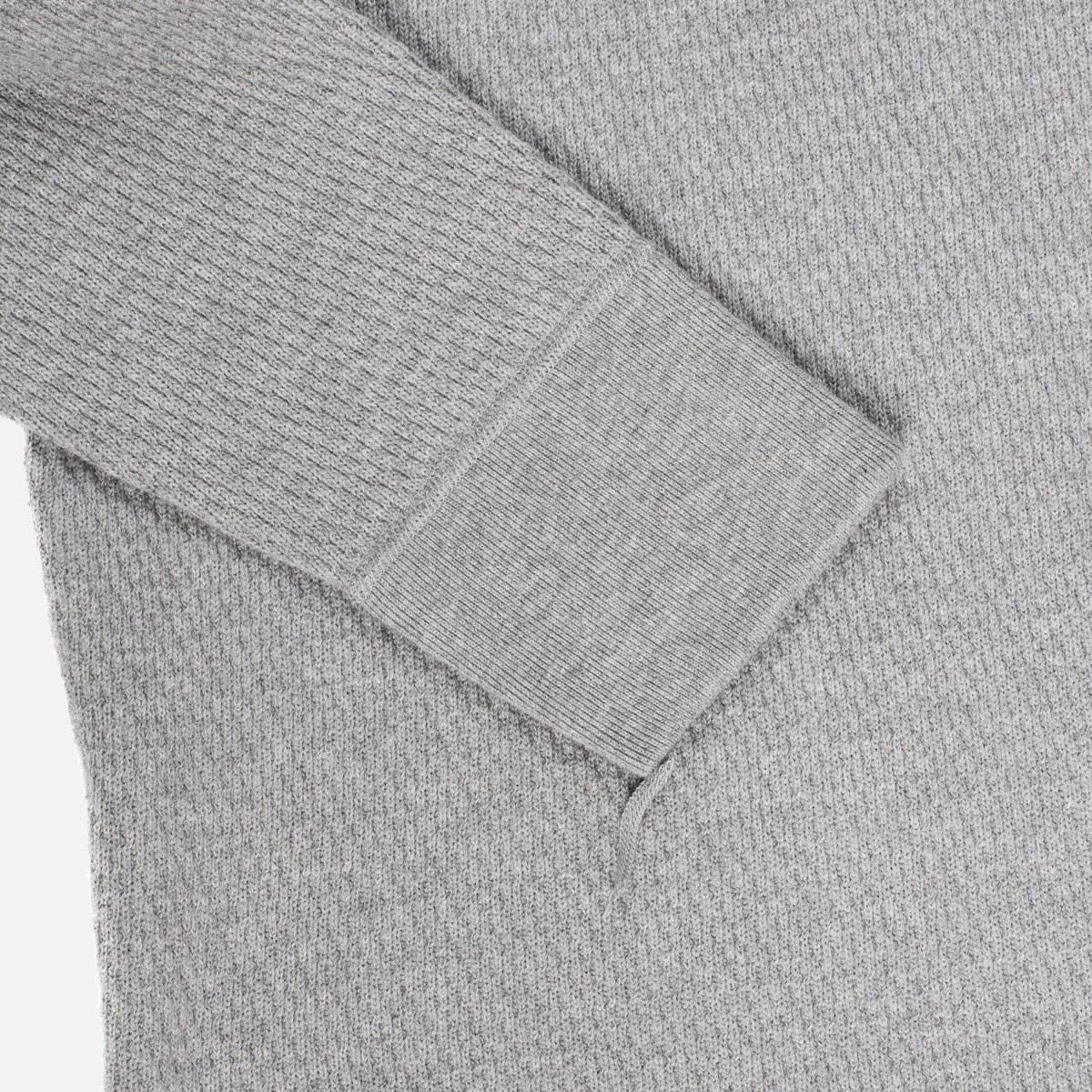 IHTL-1700-GRY Cotton Knit Crew Neck Long Sleeved Thermal Sweater - Grey - 6