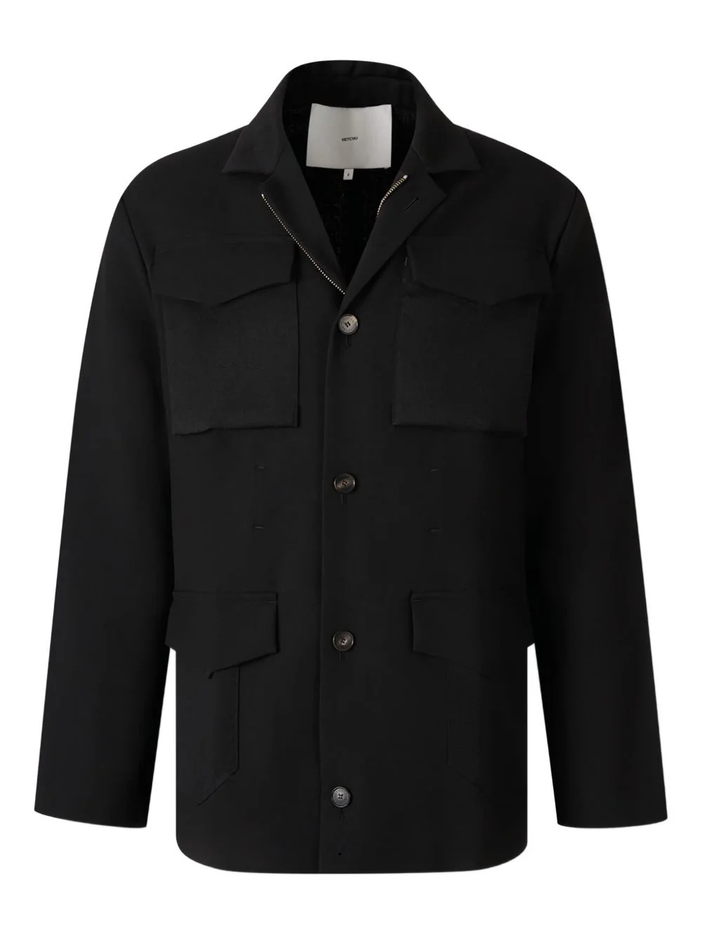 virgin-wool shirt jacket - 1