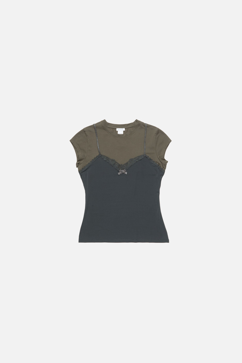 Layered lace t-shirt - Grey/anthracite 5