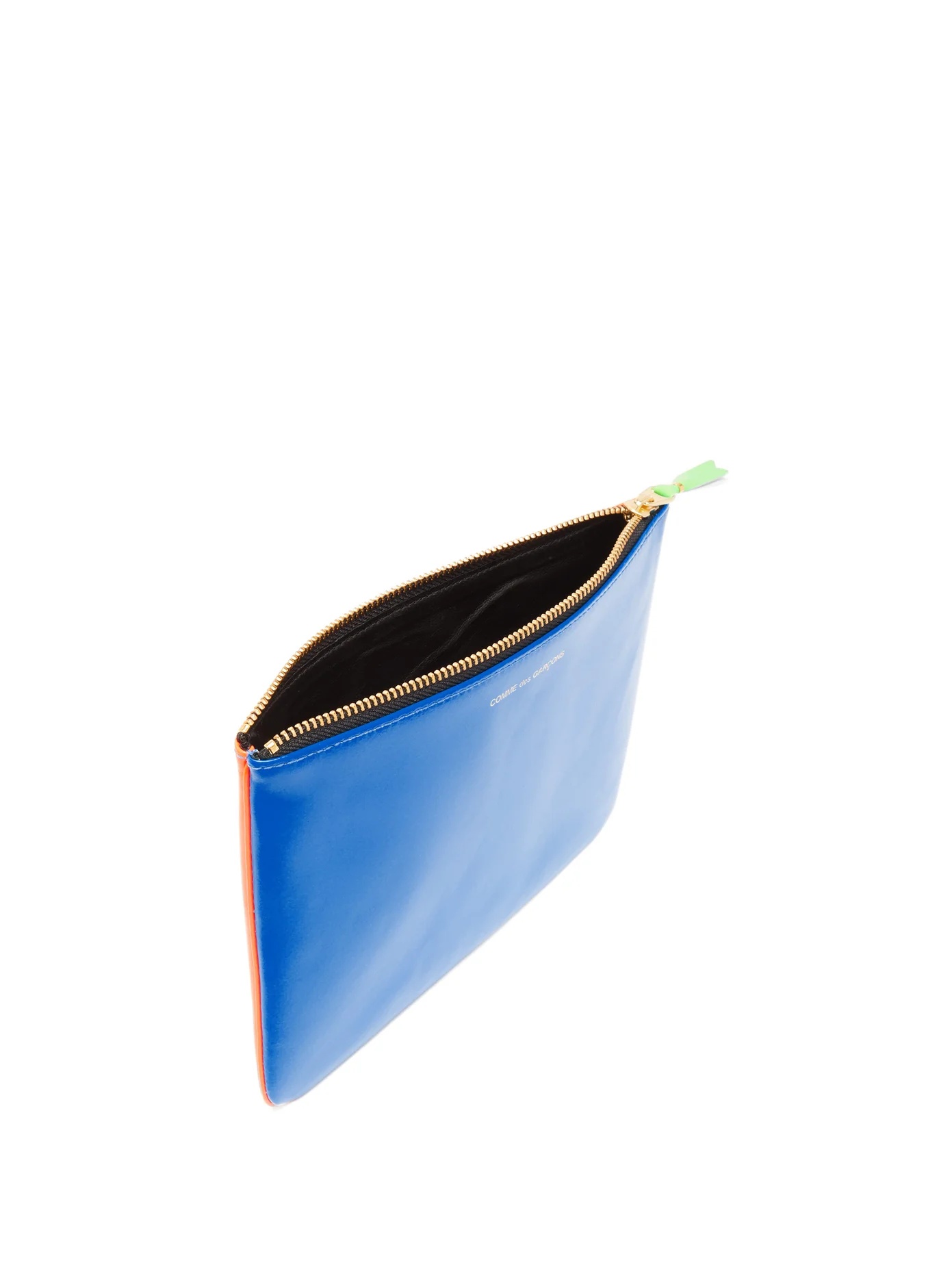 Colour-block leather pouch - 3