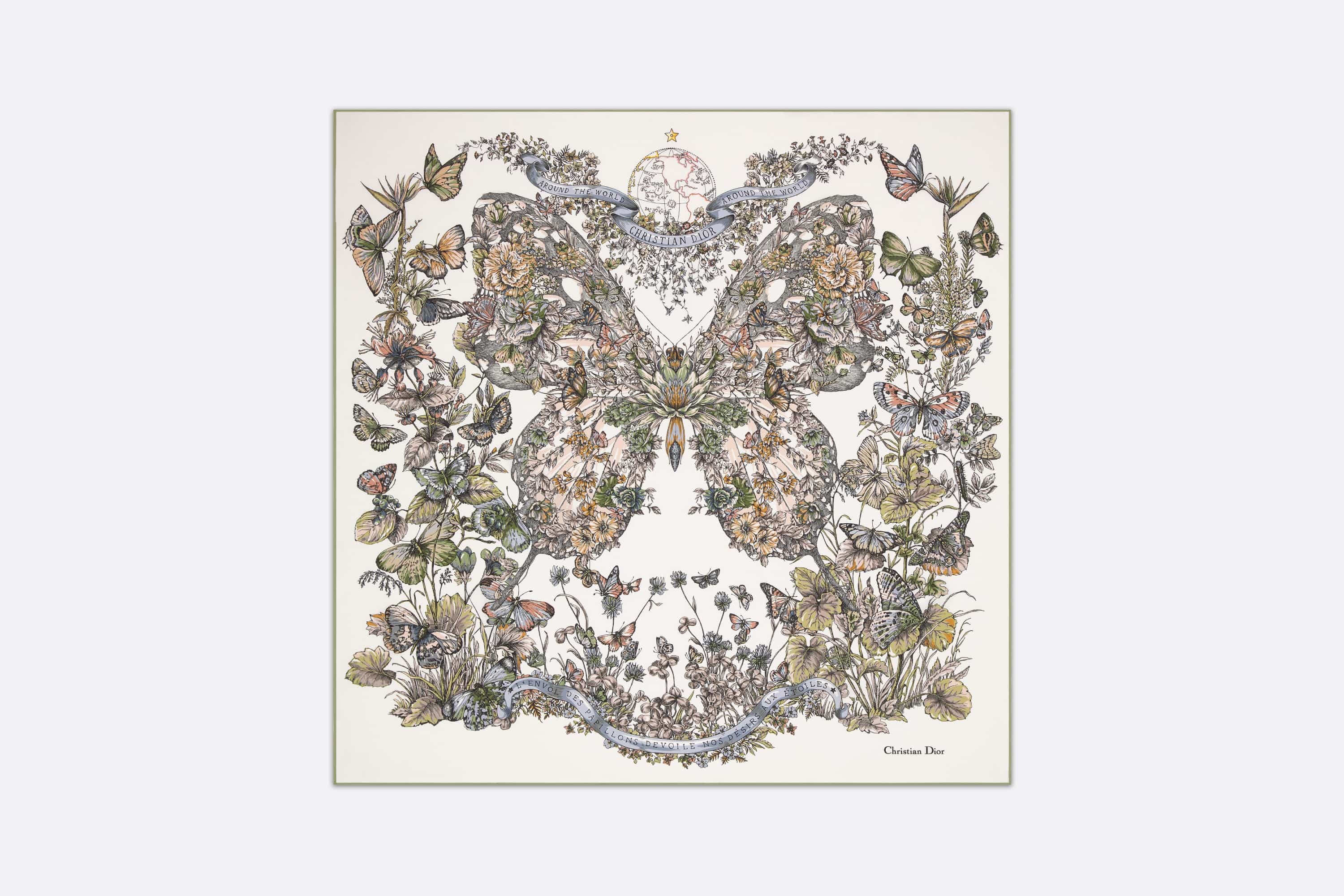 DIOR ディオール スカーフ ミッツァ スカーフ Butterfly Around