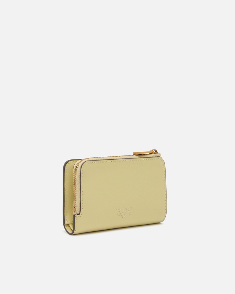 PINKO MINI WALLET IN LEATHER WITH LOVE BIRDS outlook