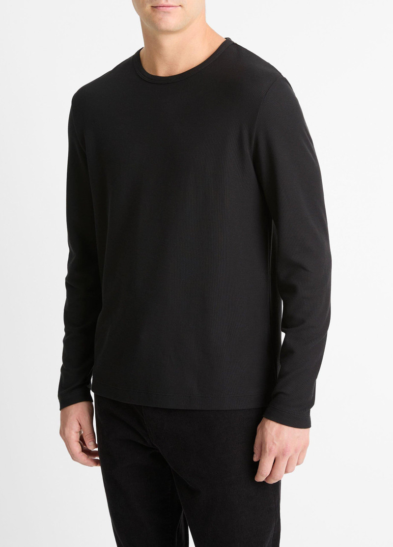 Vince Pima Cotton Piqué Long-Sleeve T-Shirt outlook