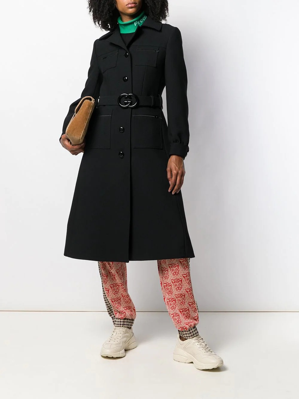 Belted wool coat - 2