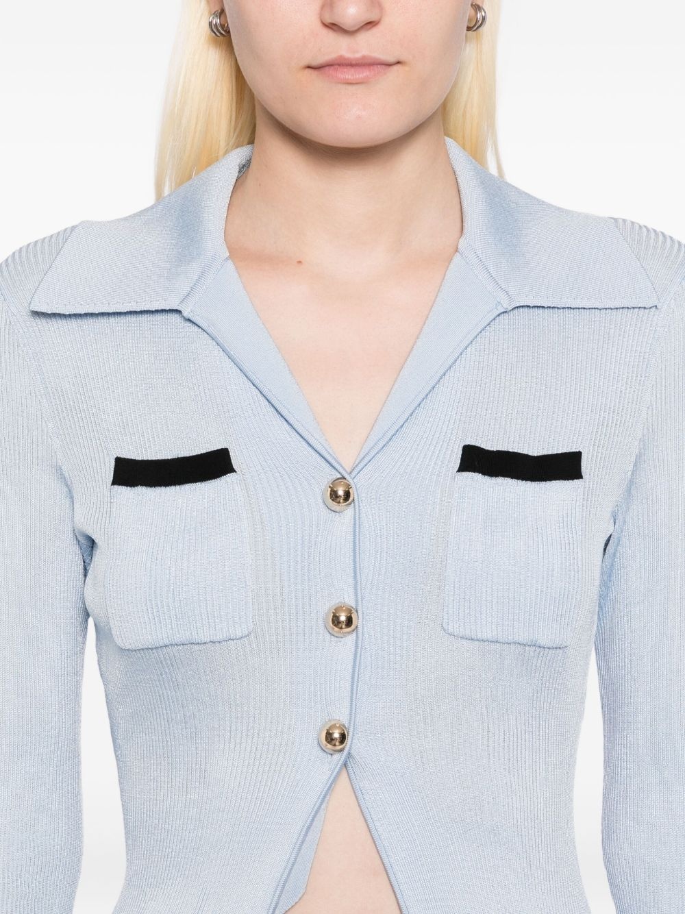 ribbed knit longline top - 5