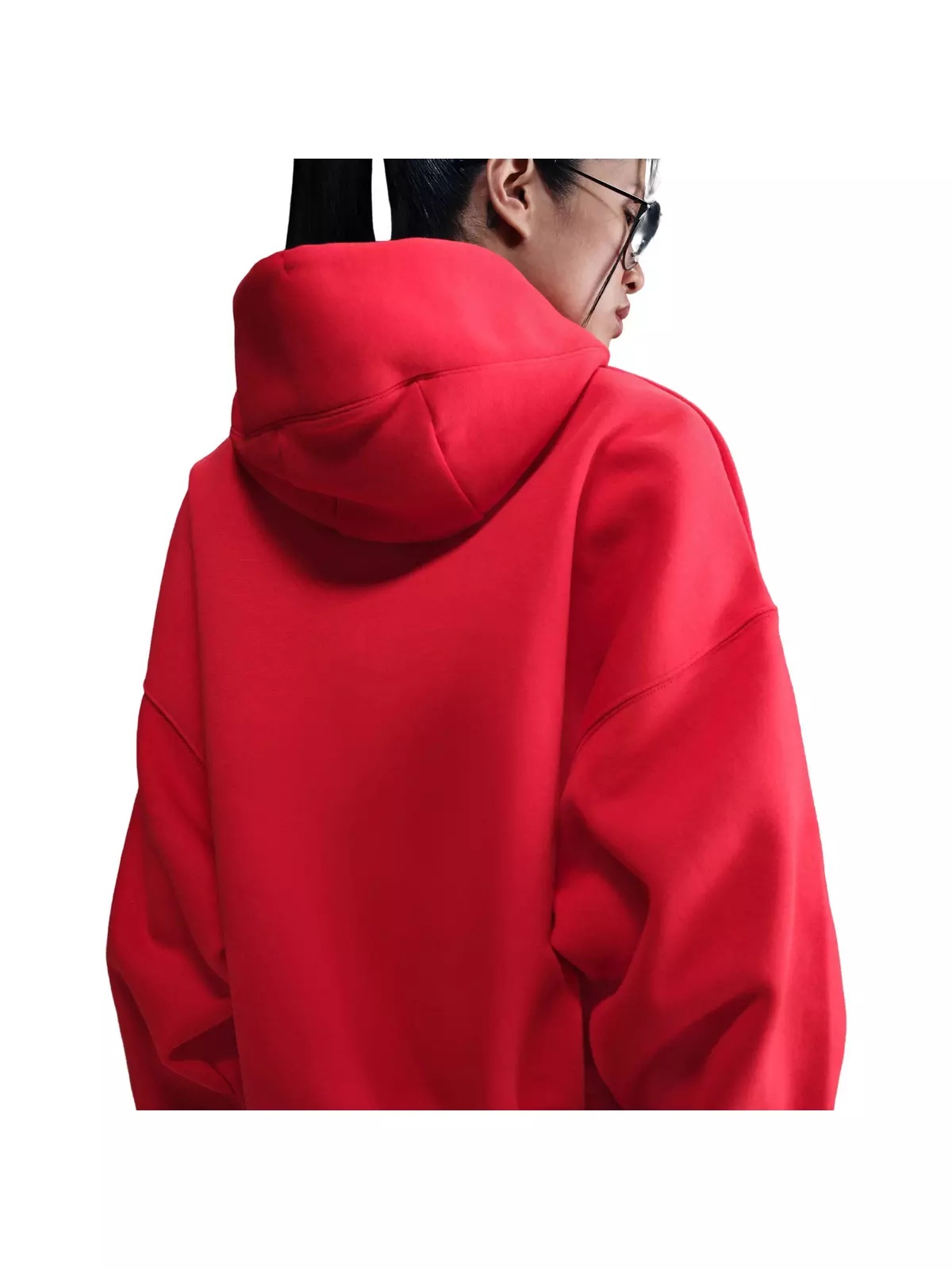 Women's Sportswear Phoenix Fleece Over-Oversized Pullover Hoodie - Red - 2