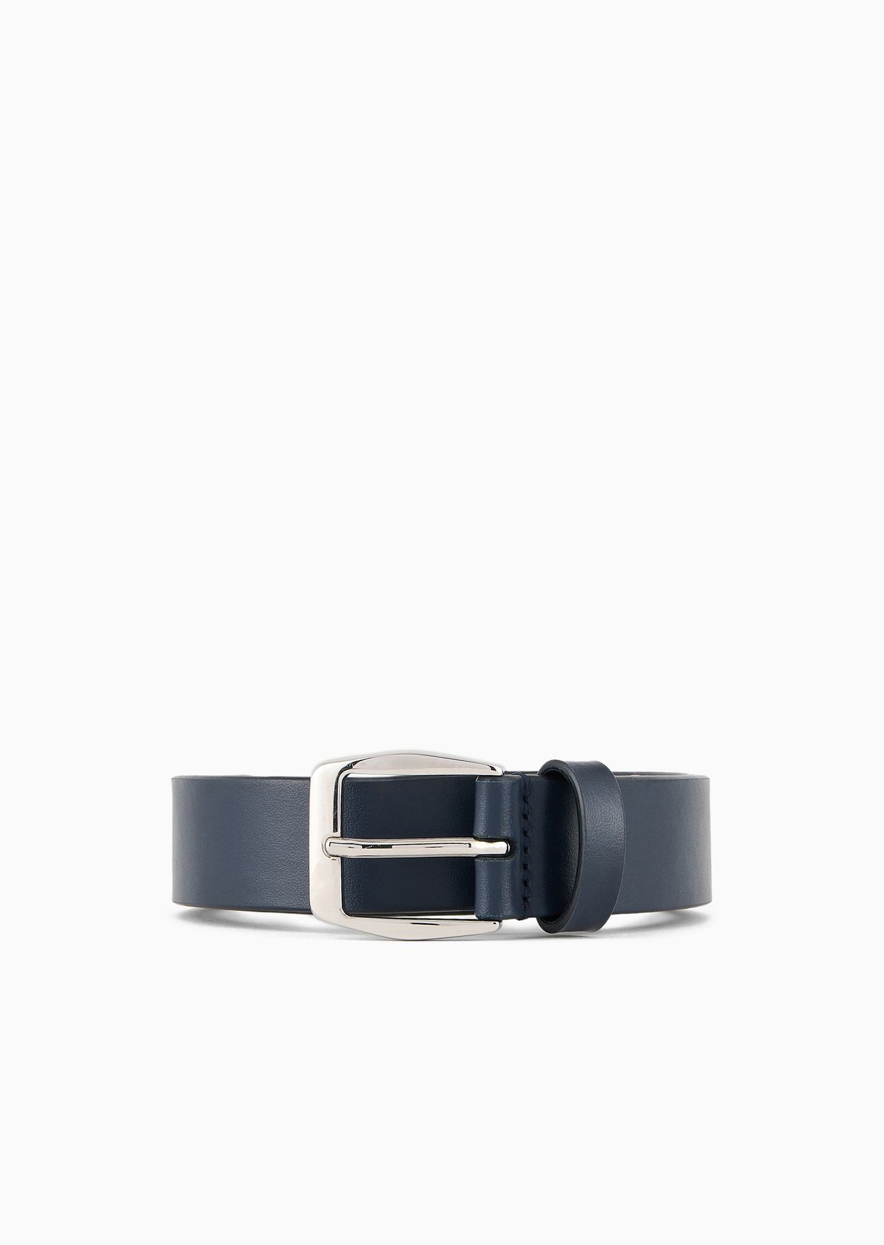 Leather belt with embroidered logo - 1